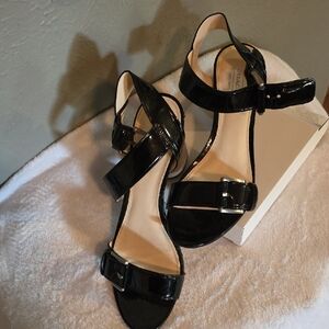 Coach Black Patent Leather Sandals